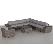 Load image into Gallery viewer, Modern Patio Rattan Sectional Set With Cushions
