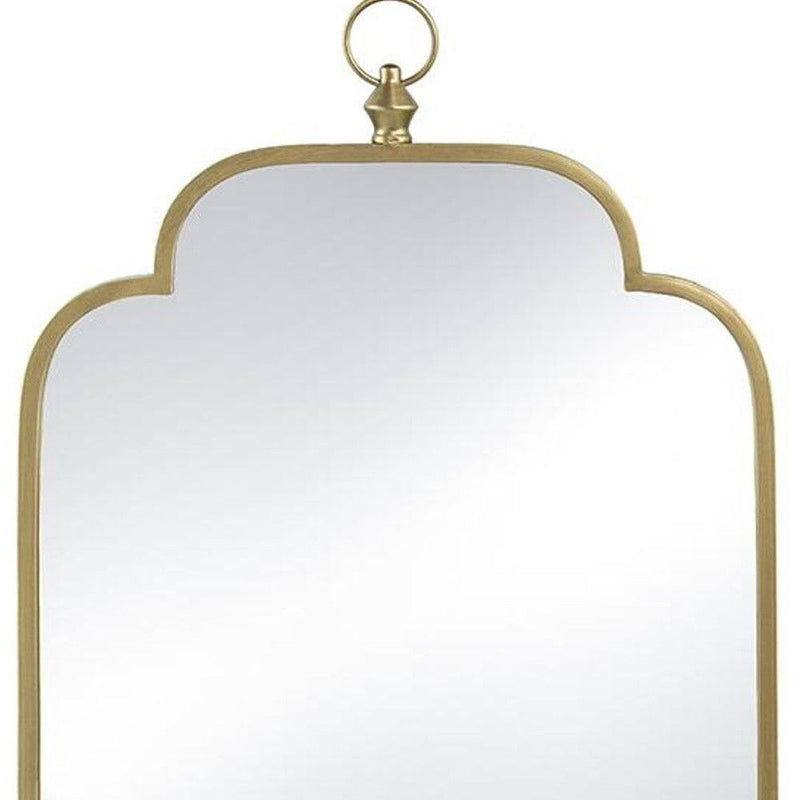 36" Novelty Iron Framed Accent Mirror - Gold