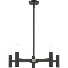 Load image into Gallery viewer, 19" Five Light Dimmable Chandelier With Shades - Black
