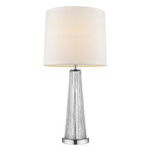 Load image into Gallery viewer, Glass Buffet Lamp With Off-White Empire Shade - Clear
