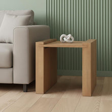 Load image into Gallery viewer, Solid Wood Square Sled End Table - Natural
