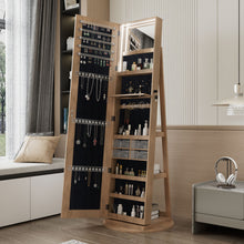 Load image into Gallery viewer, Swivel Jewelry Cabinet With Full Length Mirror
