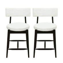Load image into Gallery viewer, Mid Century Modern Counter Stools, Fabric Upholstered Chairs
