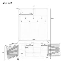 Load image into Gallery viewer, Entryway Bench With Coat Rack, 3 In 1 Design And Adjustable Shelves
