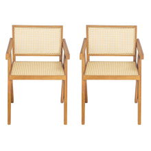Load image into Gallery viewer, Chandigarh Arm Dining Chair With Natural Cane Design (Set of 2)
