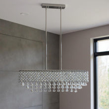 Load image into Gallery viewer, Twelve Light Metal Dimmable Chandelier With Shades - Silver / Clear
