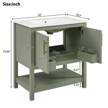 Load image into Gallery viewer, Elegant Bathroom Vanity With Ceramic Sink And Versatile Storage
