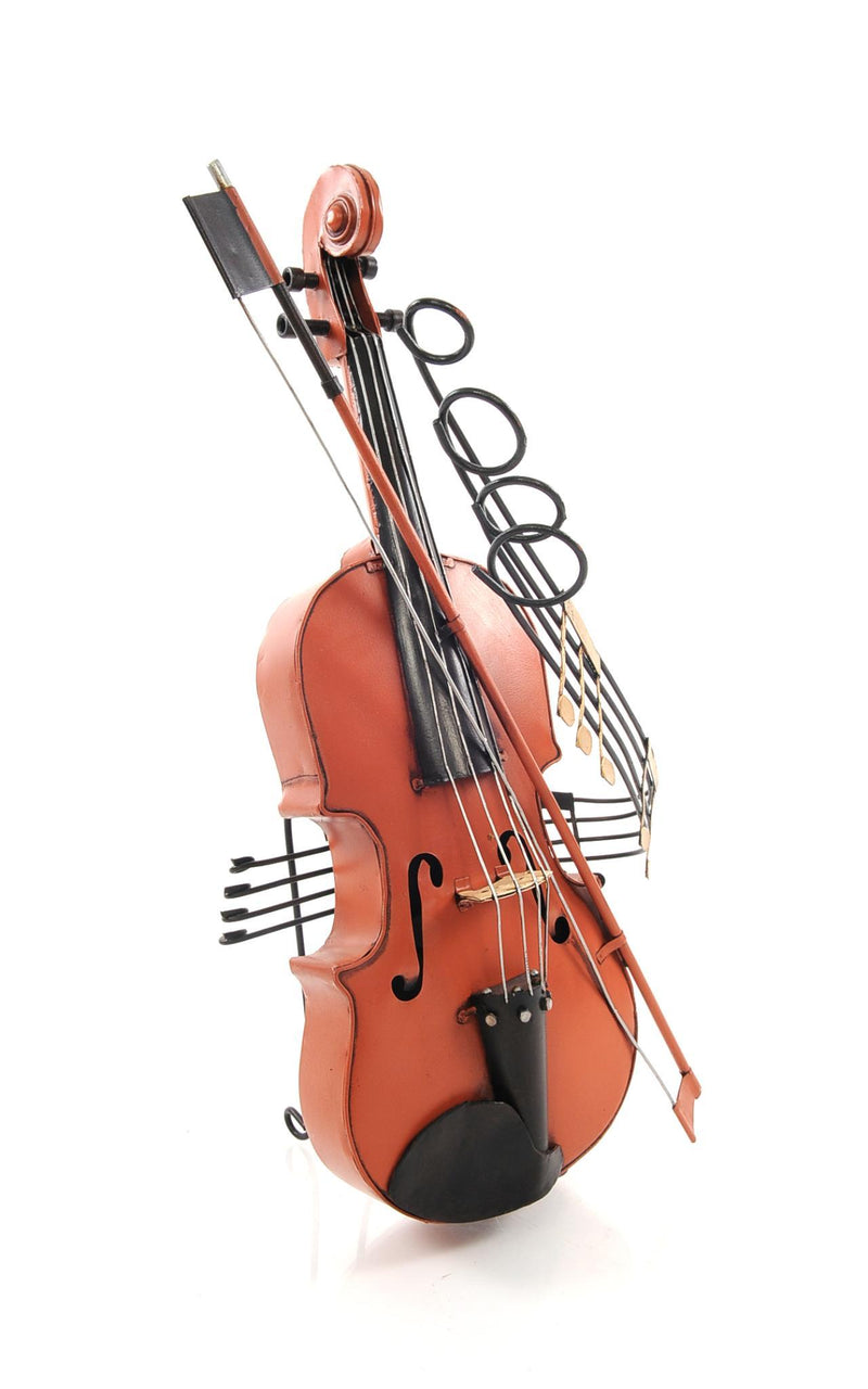 Metal Hand Painted Figurine (364172) - Orange And Black