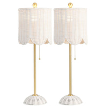 Load image into Gallery viewer, 28" Table Lamps With Drum Shades (Set of 2) - White
