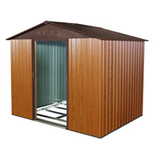 Load image into Gallery viewer, Outdoor Metal Storage Shed With Floor Base
