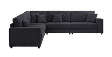 Load image into Gallery viewer, Oversized  Length117.2&#39;&#39;*Width 117.2&#39;&#39; Modular Sectional Sofa Couches Set ,Corduroy Upholstered Deep Seat Comfy Sofa For Living Room,Dark Gray
