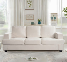 Load image into Gallery viewer, Modern Sofa, Comfortable 3 Seater Couch With Deep Seating, Loose Back Cushions, Wide Arms

