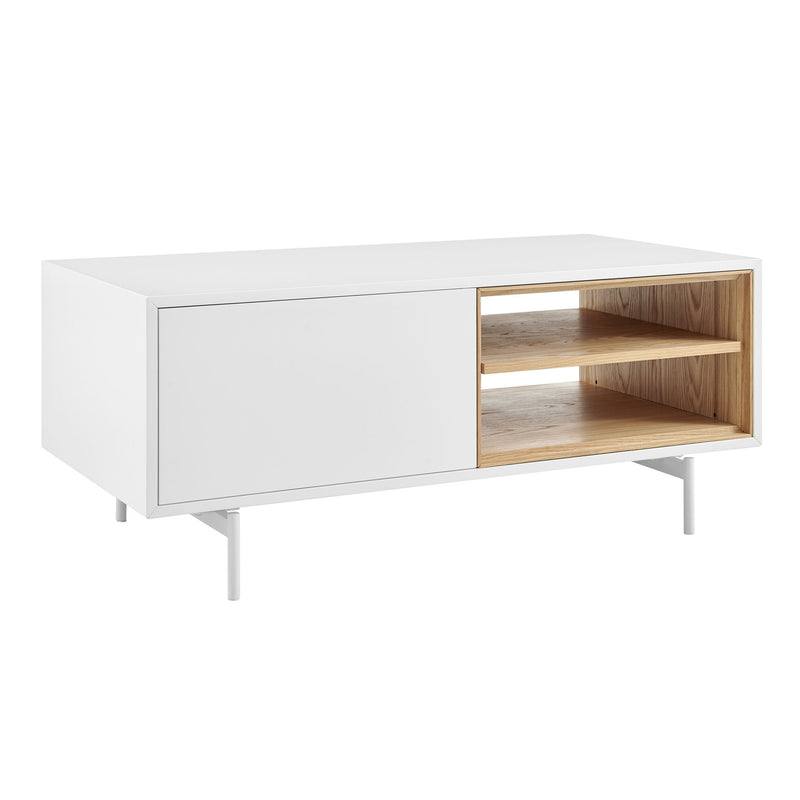 Coffee Table With Two Shelves - White