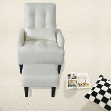 Load image into Gallery viewer, Living Room Sofa Single Chair And Ottoman, Modern Multi-Function Fabric Living Room Sofa Lounge Chair Bed And Stool. Soft Leisure Single Chair Adjustable Into 5 Angles With Sofa Bed
