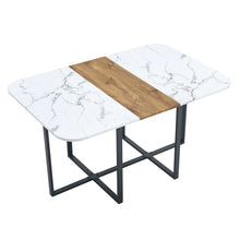 Load image into Gallery viewer, 2 Tone Dining Table For Modern Minimalist And Industrial Styles

