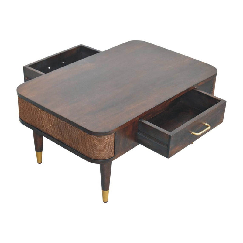 Solid Wood Solid Coffee Table With Drawer (717413) - Brown