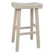 Load image into Gallery viewer, Solid Wood Backless Bar Height Bar Chair - Antiqued White
