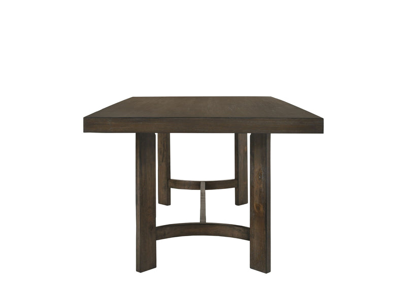 Wood Trestle Base Dining Table - Espresso