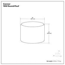 Load image into Gallery viewer, Connor - Handcrafted Round Pouf
