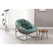 Load image into Gallery viewer, Indoor / Outdoor Oversized Wicker Egg Rocker Chair - Light Green
