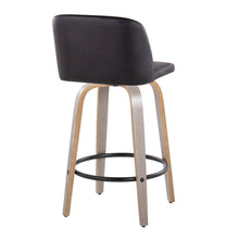 Load image into Gallery viewer, Toriano - Contemporary Fixed Height Counter Stool With Swivel &amp; Round Footrest (Set of 2)
