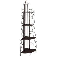 Load image into Gallery viewer, 4 Shelf Corner Bookcase - Cappuccino
