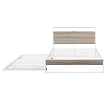 Load image into Gallery viewer, Platform Bed Frame With Trundle, USB Ports And Slat Support, No Box Spring Needed
