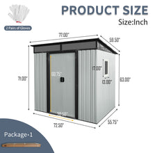 Load image into Gallery viewer, Outdoor Metal Storage Shed With Window And Transparent Plate For Garden, Lawn
