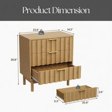 Load image into Gallery viewer, Fluted 3 Drawer Dresser

