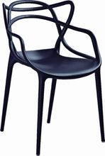 Load image into Gallery viewer, Heavy Duty Plastic Dining Arm Chairs (Set of 4) - Black
