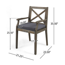 Load image into Gallery viewer, Perla - Dining Chair Set With Cushions 2 Piece - Dark Gray
