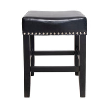 Load image into Gallery viewer, Soltique - Backless Dining Counter Stool With Nailhead Trim (Set of 2)

