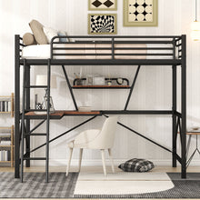 Load image into Gallery viewer, Loft Bed With Desk And Shelf, Modern Design
