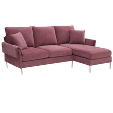 Load image into Gallery viewer, [VIDEO provided] [New]84 &quot; Convertible Sectional Sofa, Modern Chenille L-Shaped Sofa Couch with Reversible Chaise Lounge, Fit for Living Room, Apartment(2 Pillows)
