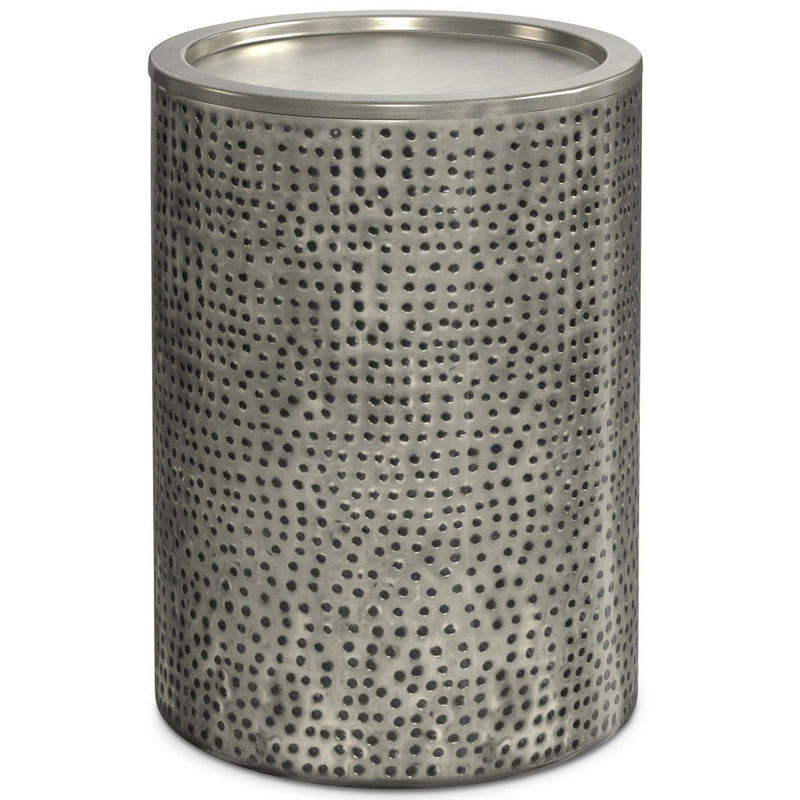 Iron Round End Table - Nickel