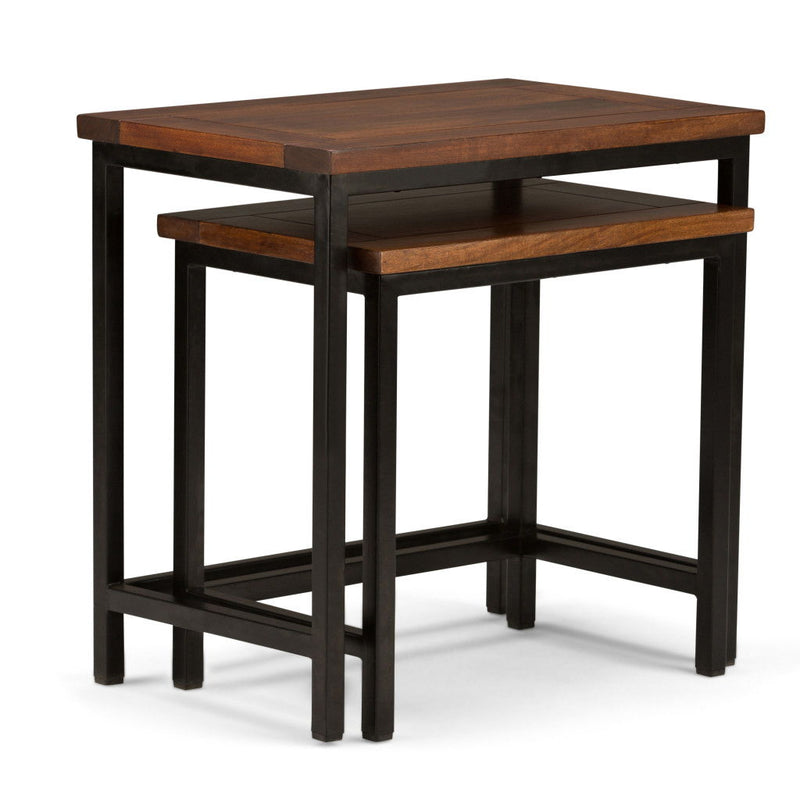 Metal End Table - Brown