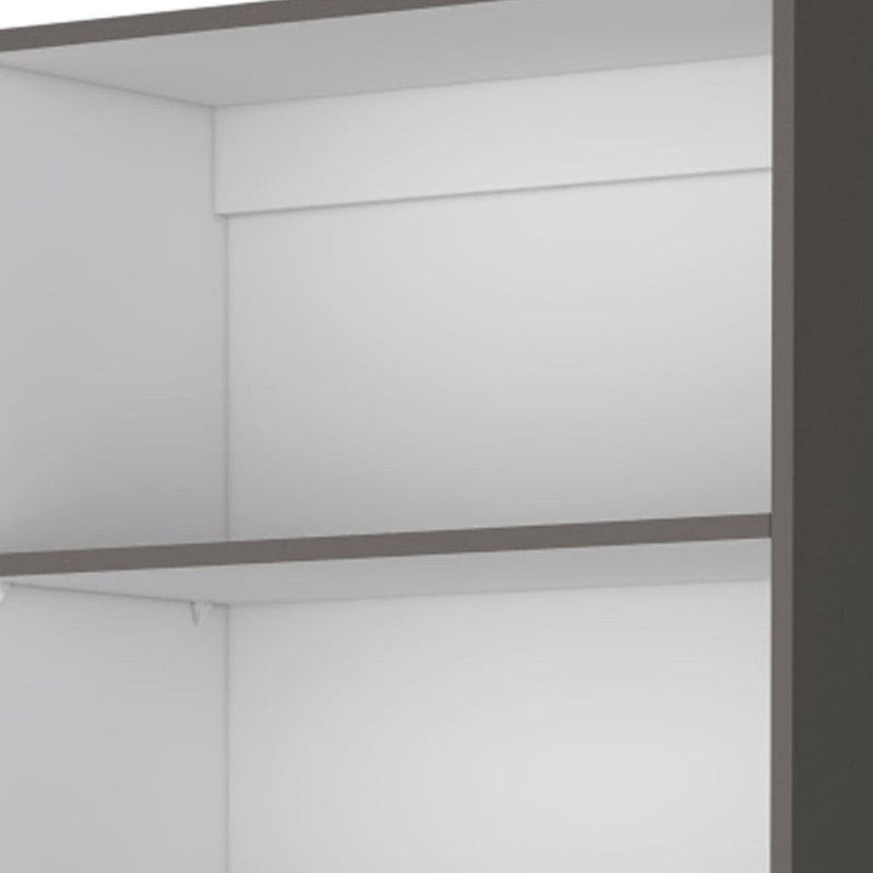 Five Tier Bookcase (546195) - Gray / White