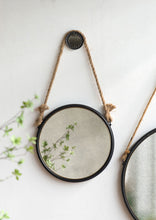 Load image into Gallery viewer, Handsome Cleveland Mirror With Rope Strap Contemporary Design Circle Mirror With Round Metal Frame For Wall Decor
