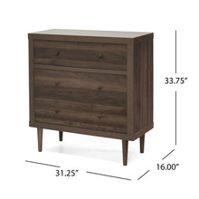 Load image into Gallery viewer, Nystrom - Mid Century Modern 3 Drawer Chest
