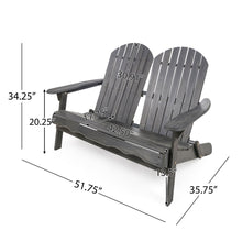 Load image into Gallery viewer, Outdoor Adirondack Rocking Loveseat With Hand Crafted Details
