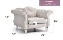 Load image into Gallery viewer, Chic Transitional Flared Arm Chair
