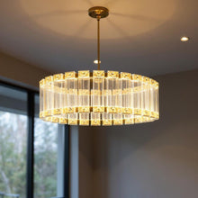 Load image into Gallery viewer, Crystal LED Chandelier - Gold / Clear
