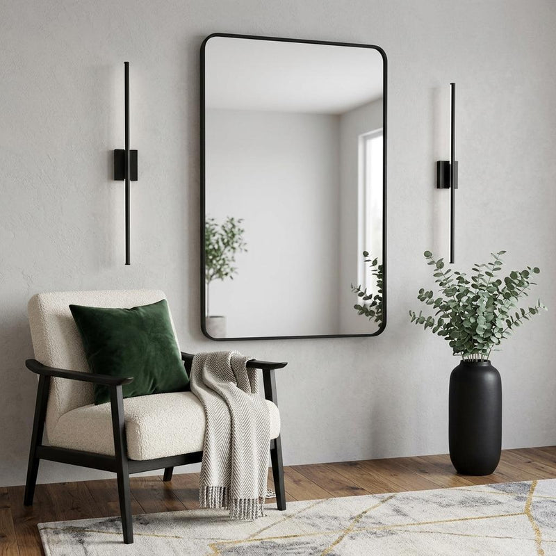 Aluminum Framed Bathroom Vanity Mirror (756087) - Black