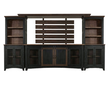Load image into Gallery viewer, 72" Distressed Wood Dining Hutch With Two Doors - Black And Natural
