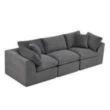 Load image into Gallery viewer, Corduroy Modular Sofa Chaise With Toss Pillows (725199) - Dark Gray

