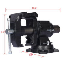 Load image into Gallery viewer, Heavy Duty 5" Multi Jaw Rotating Bench Vise With 360 Degree Swivel Base And Head
