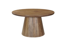 Load image into Gallery viewer, 54" Solid Wood Pedestal Base Round Top Dining Table - Brown
