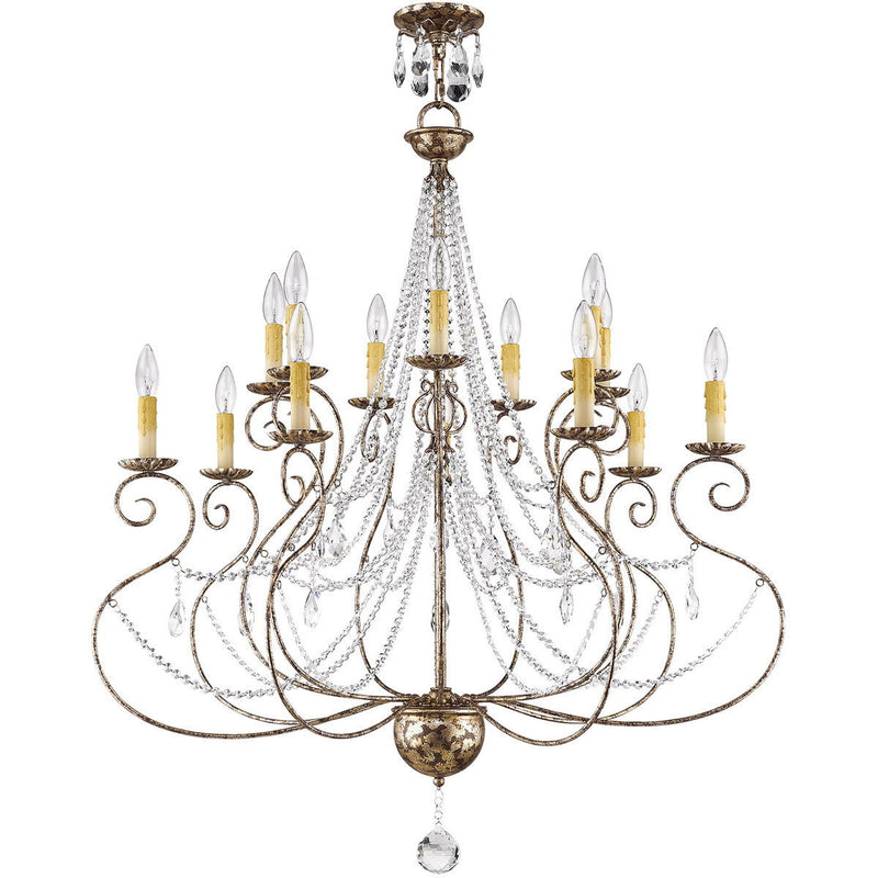 41" Multi Light Dimmable Chandelier With Shades - Bronze