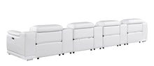 Load image into Gallery viewer, Italian Leather Reclining Metal USB Sofa (720416) - White
