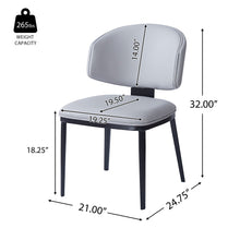 Load image into Gallery viewer, 5 Pieces Modern Faux Leather And Metal Dining Set
